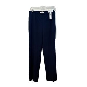 NWT Coldwater Creek Sz 6 Holly Natural Fit Blue Straight Leg Dress Pants Stretch